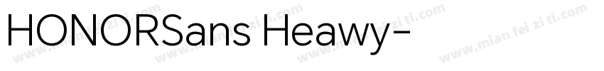 HONORSans Heawy字体转换